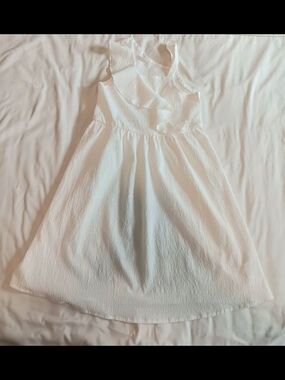 SHEIN White One-Shoulder Ruffle A-Line Dress for Girls